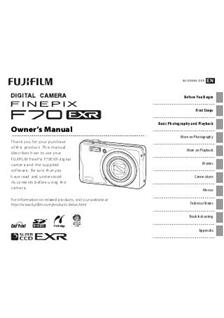 Fujifilm FinePix F70 EXR Printed Manual
